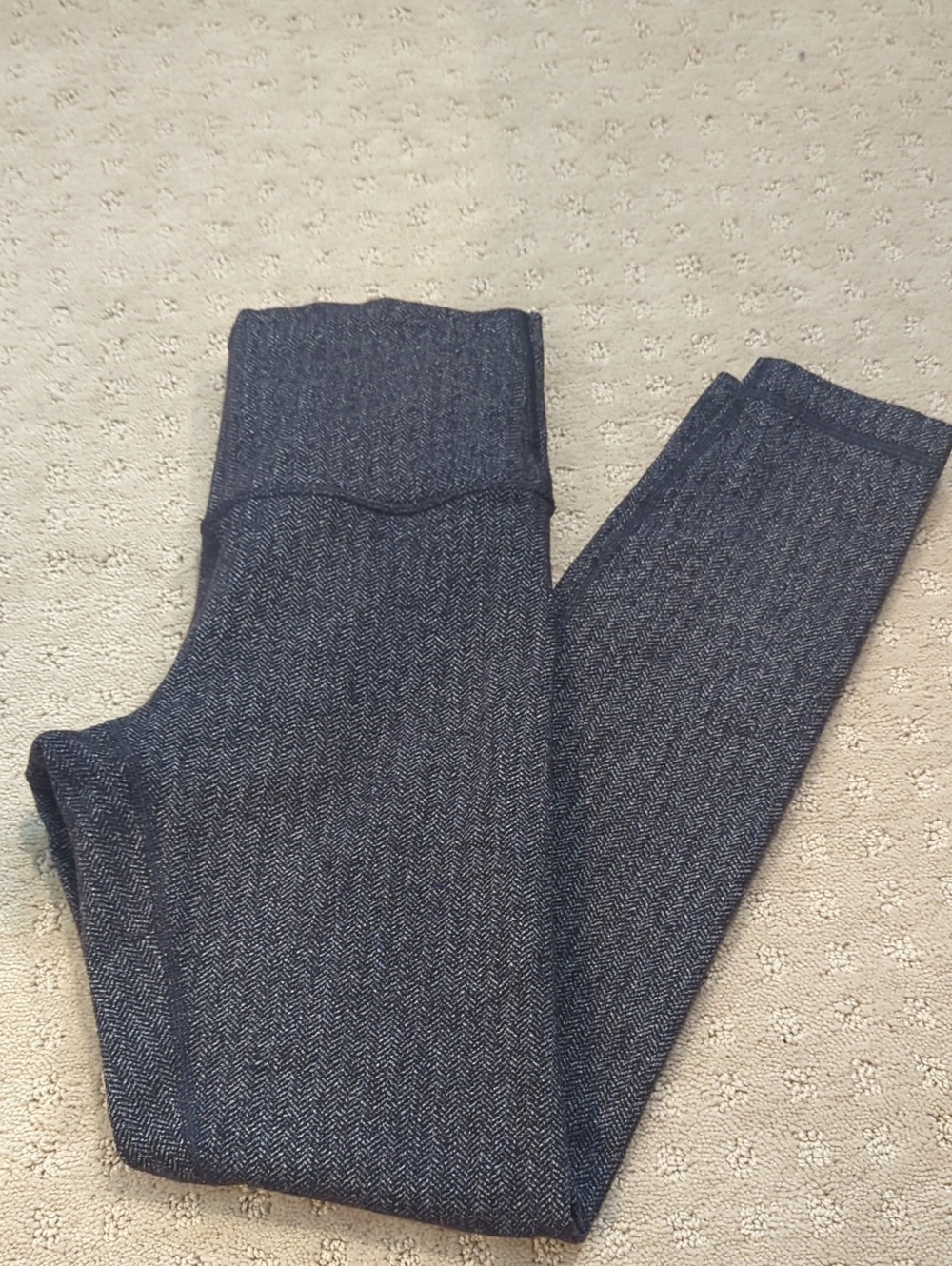 lululemon athletica Black Herringbone Leggings